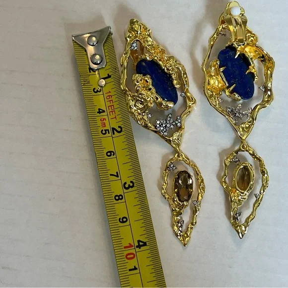 ALEXIS BITTAR Brut Mosaic Clip Earring 14K Gold Plated NWT - Picture 13 of 13